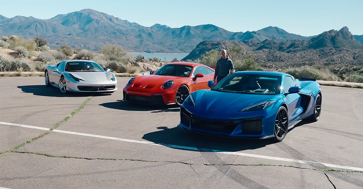 (VIDEO) Cât de aproape e noul Chevrolet Corvette Z06, cu cel mai puternic V8 fără turbine din lume, de Ferrari 458 şi Porsche GT3, când sunt comparate direct