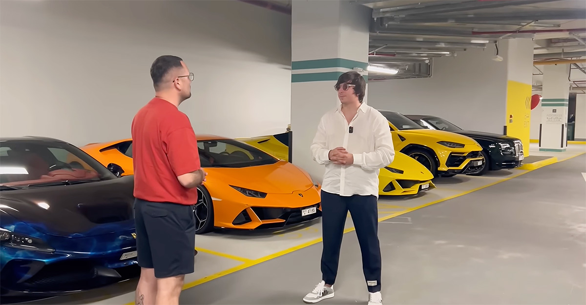 (VIDEO) Un moldovean de 26 ani povesteşte cum a ajuns să deţină un garaj de supercar-uri în Dubai, în valoare de 4,7 milioane dolari, pe care le dă în chirie