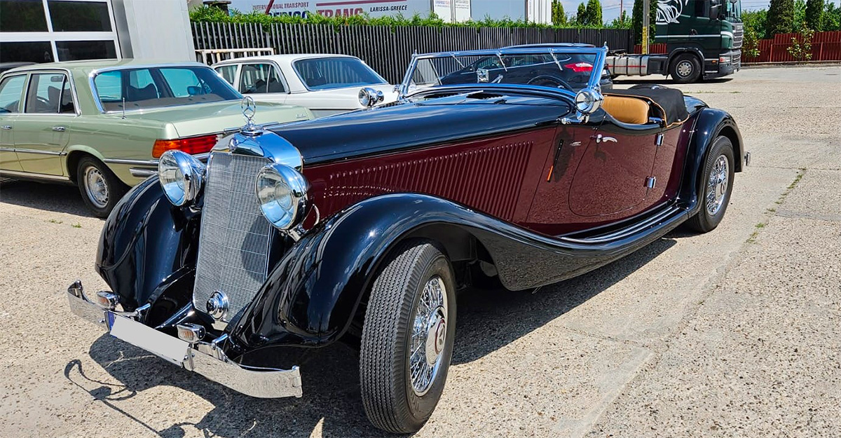 Un pasionat din România şi-a adus colecţia de maşini clasice să treacă ITP-ul, printre ele şi un Mercedes din 1937, în valoare de 3,5 milioane de euro