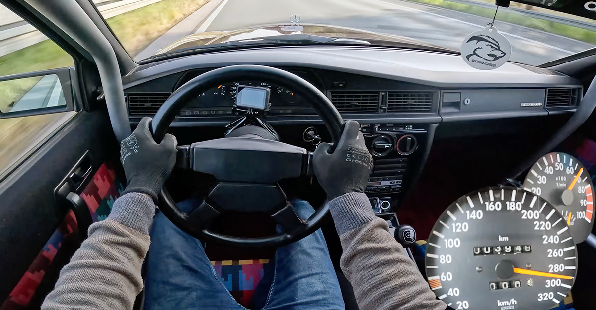 (VIDEO) Un Mercedes din 1991 încearcă să prindă 300 km/h pe o autostradă din Germania în zilele noastre