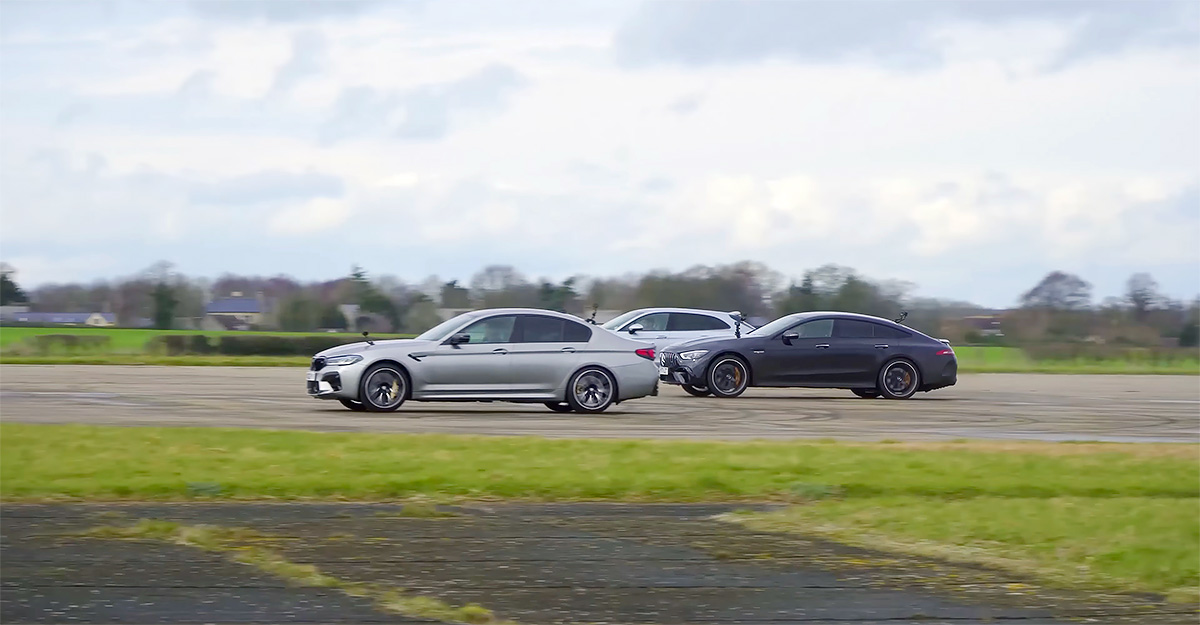 (VIDEO) Mercedes-AMG GT63 S E-Performance are nevoie de 200 CP în plus şi un sistem hibrid pentru a face aproape acelaşi lucru ca un BMW M5 cu motor simplu