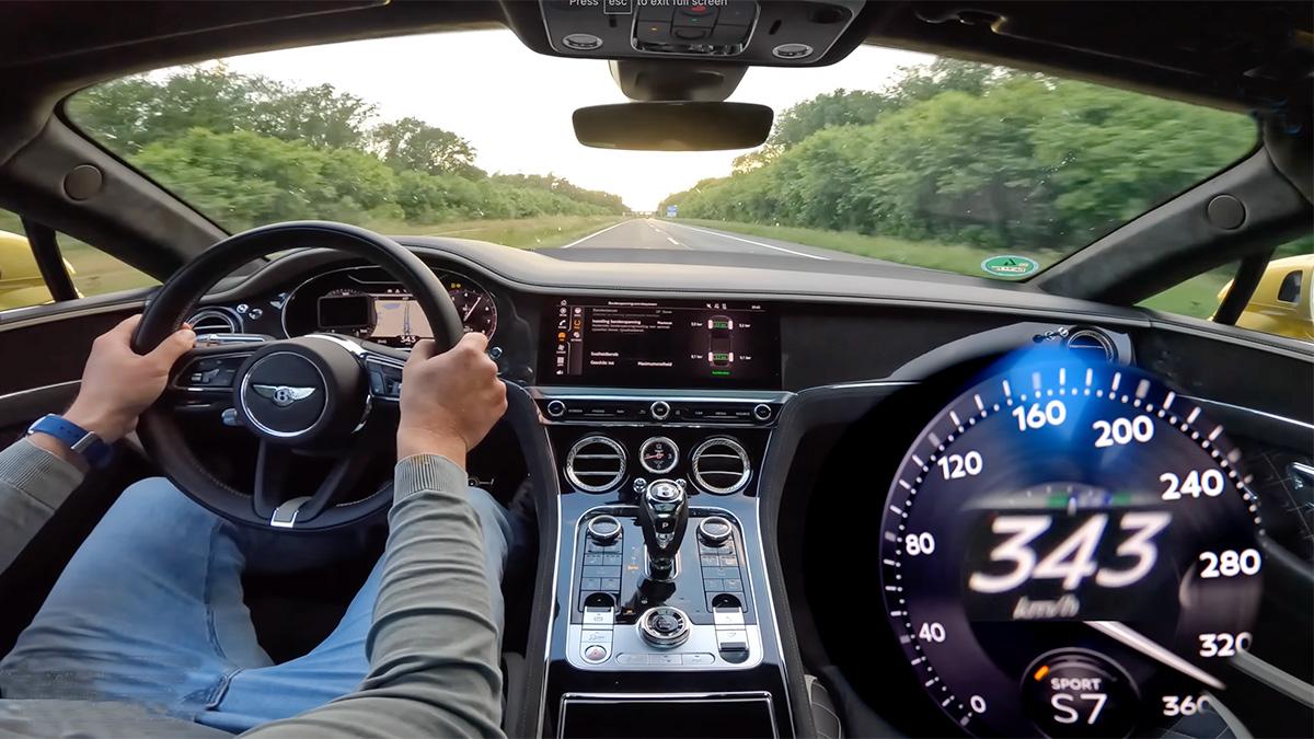 (VIDEO) Cât de silenţios e şi cum merge un Bentley Continental GT Speed W12 cu viteze de peste 340 km/h pe autostrăzile din Germania