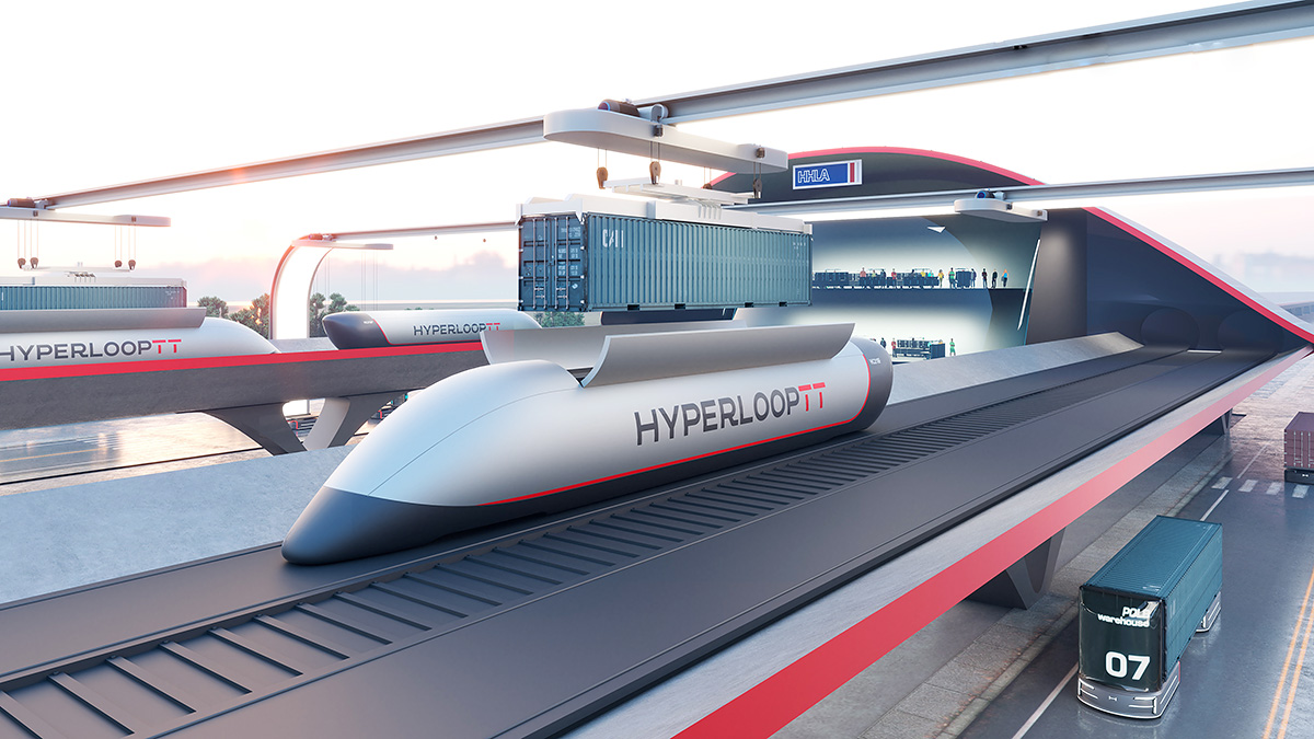 (VIDEO) O echipă de ingineri din Franţa a creat Hyperloop TT, un sistem de containere cargo, care călătoresc cu trenuri cu levitaţie pasivă mai ieftin decât cu camioanele