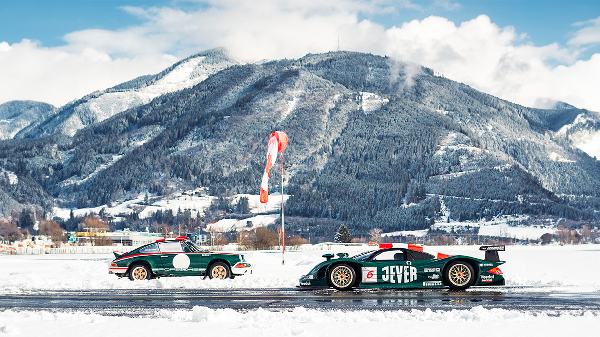(VIDEO) Cum arată un eveniment cu maşini clasice pe gheaţă, organizat de strănepotul lui Ferdinand Porsche în Zell am See